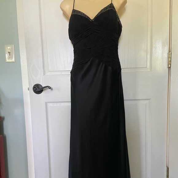 Vintage Papell Boutique Ruched Silk Evening Gown - Picture 2 of 10